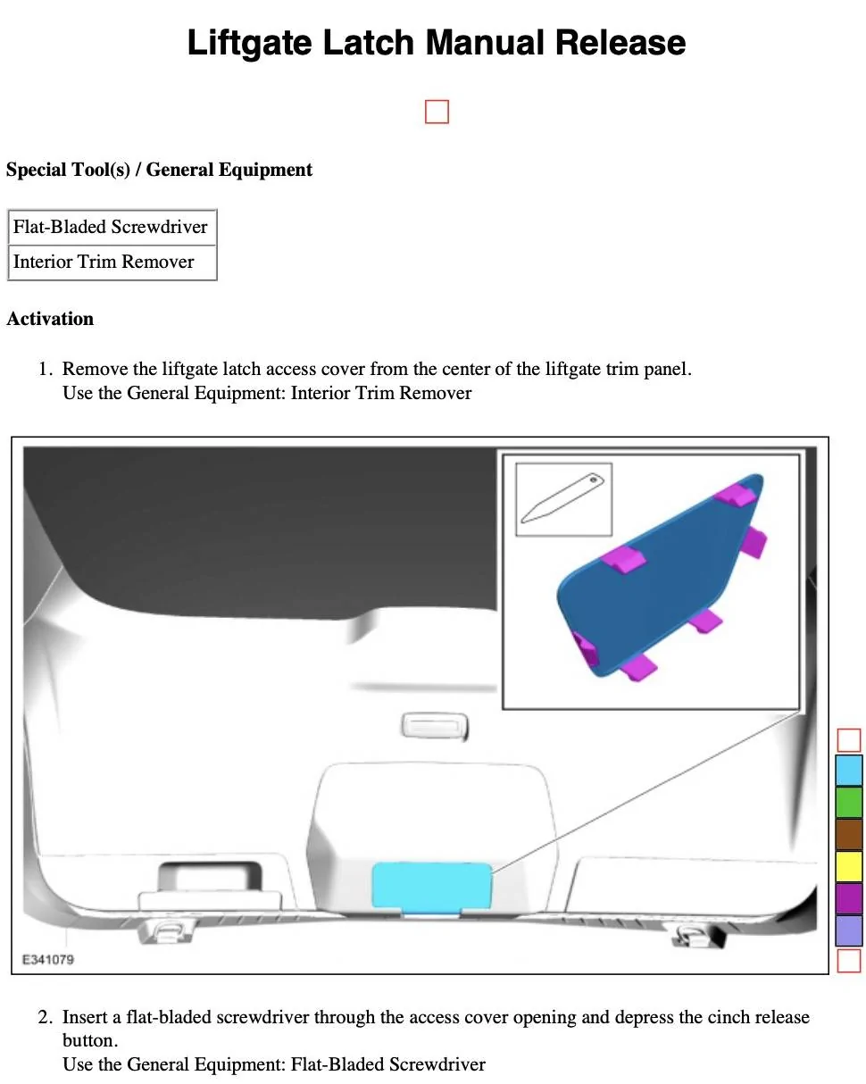 Ford Mustang Mach-E Shattered back glass, trunk stuck -- any manual method to open? Screenshot 2024-01-15 at 8.53.34 AM