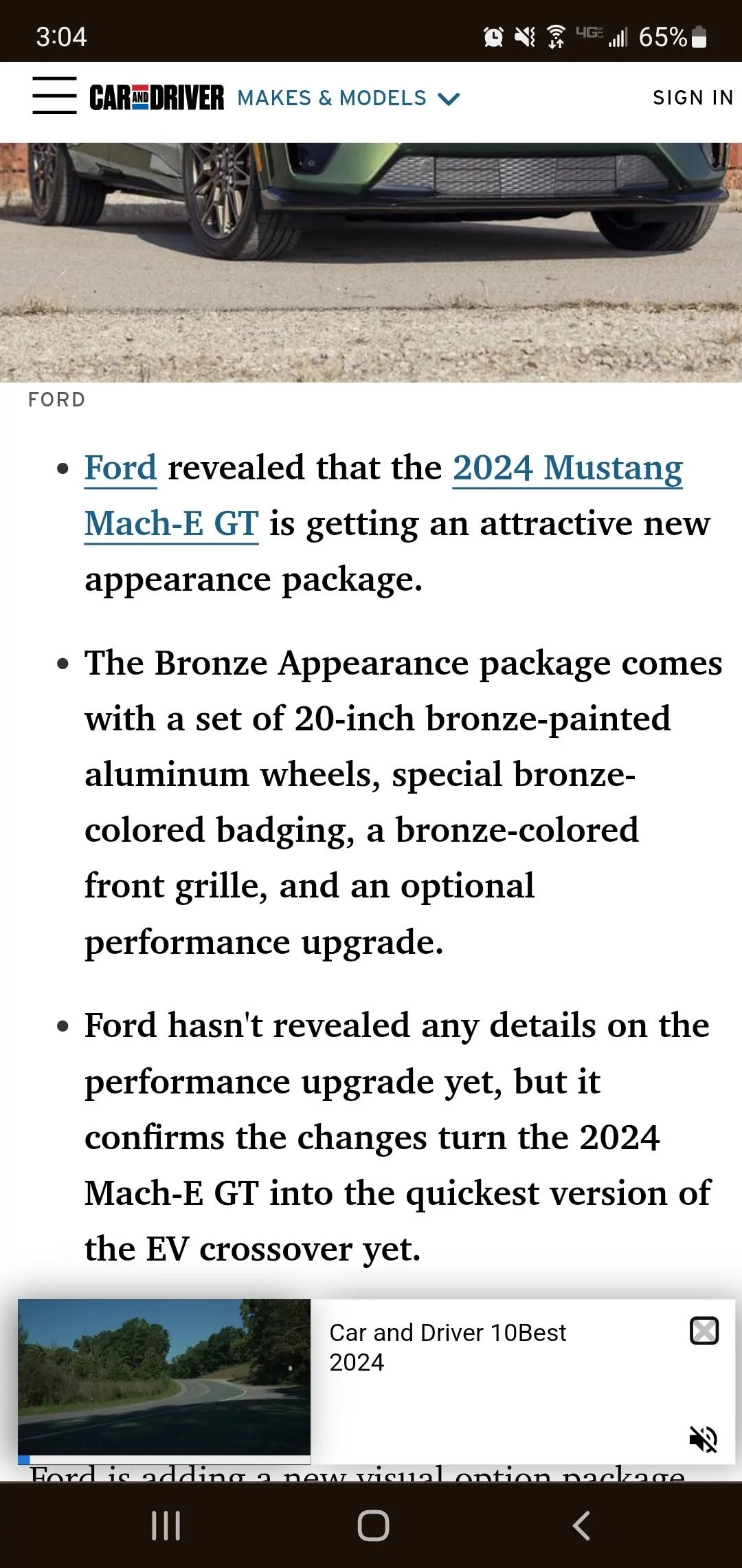 Ford Mustang Mach-E Ford suggests upcoming Performance Upgrade Screenshot_20240118-150405_Chrom