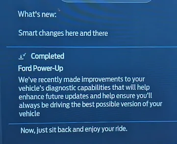 Ford Mustang Mach-E Just received OTA Power-Up 6.7.0 Update 1705633086352
