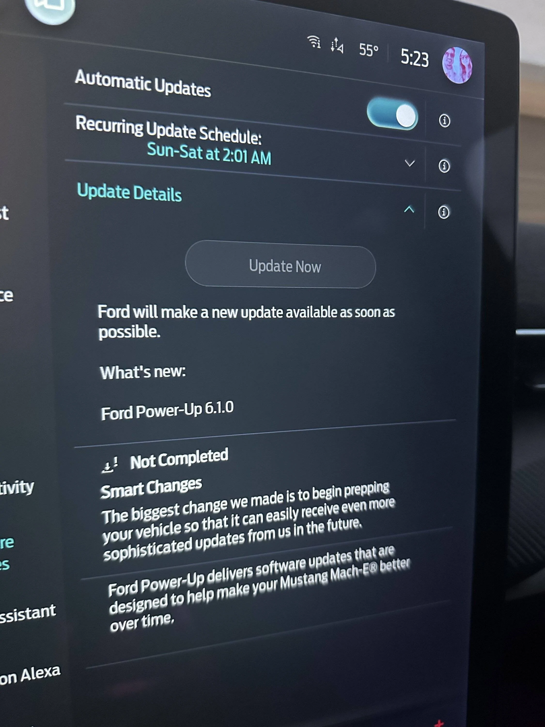 Ford Mustang Mach-E Not Completed Software Update Message IMG_2904