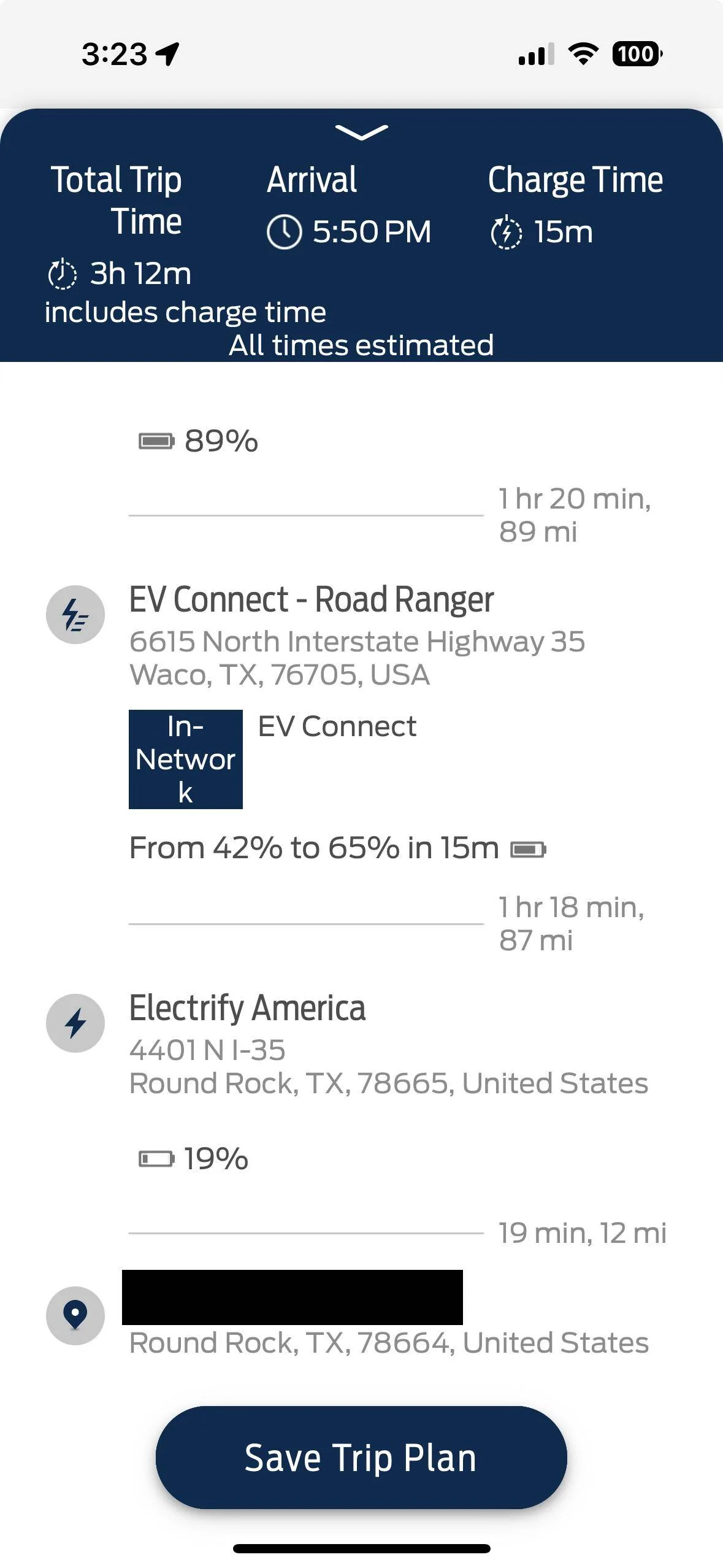 Ford Mustang Mach-E How to force a charge stop in Ford navigation app? IMG_D4471F41ABC8-1