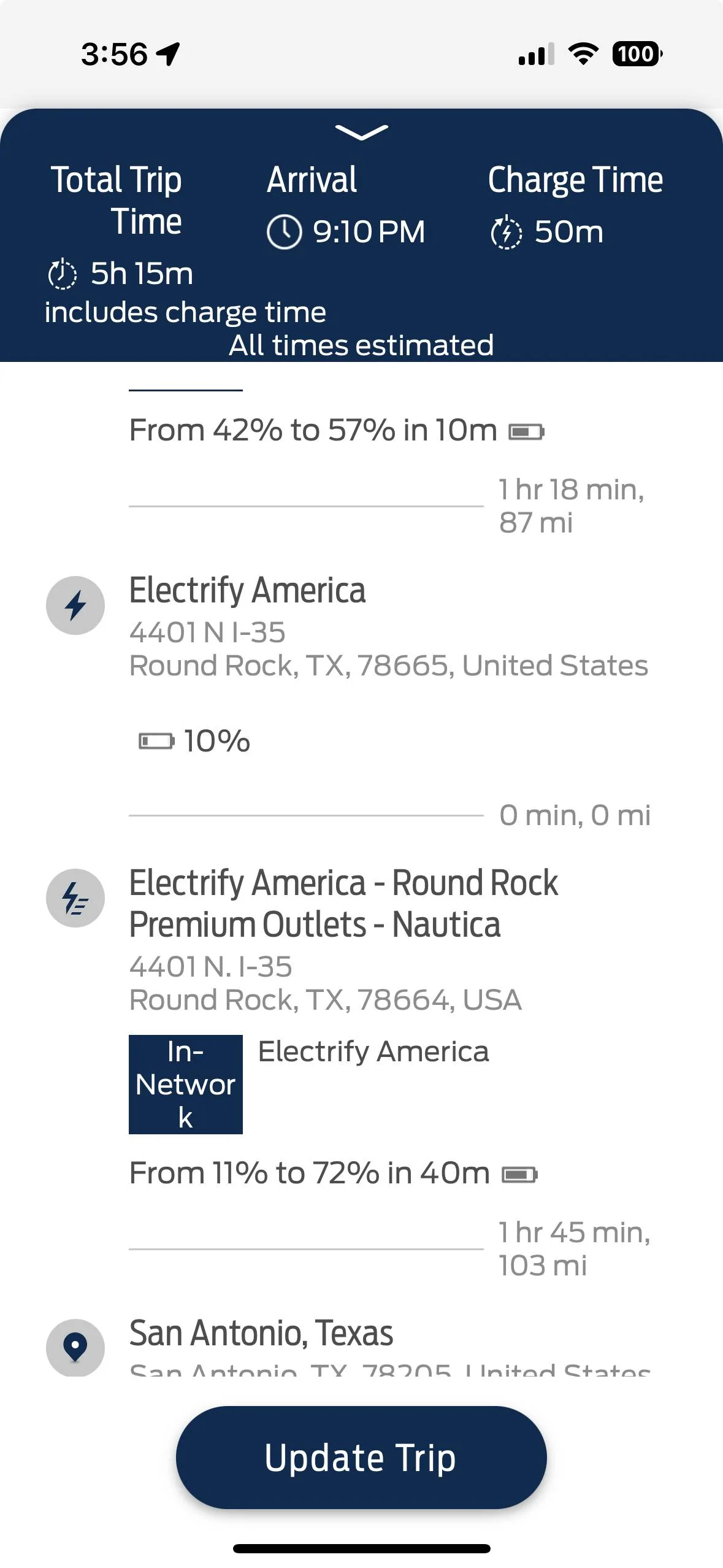 Ford Mustang Mach-E How to force a charge stop in Ford navigation app? IMG_C03FA2566E11-1