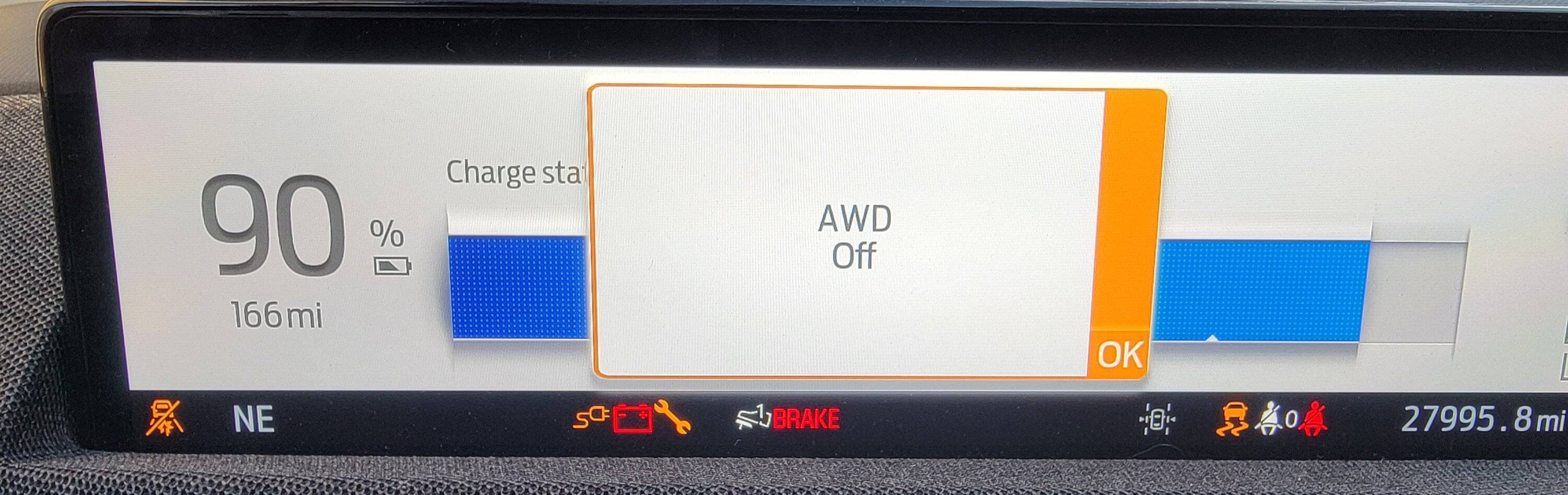 Ford Mustang Mach-E Cold weather behavior 20240122_082433