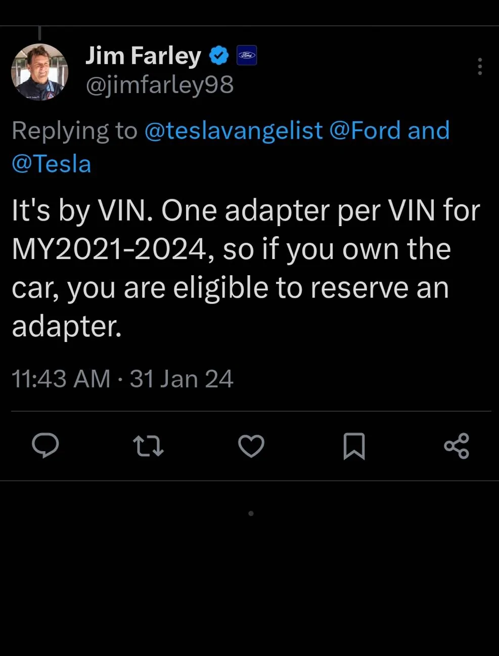 Ford Mustang Mach-E Ford to Offer Complimentary Tesla Supercharger Adapter to Eligible Mach-E Owners (1/31/24 Update) IMG_0781