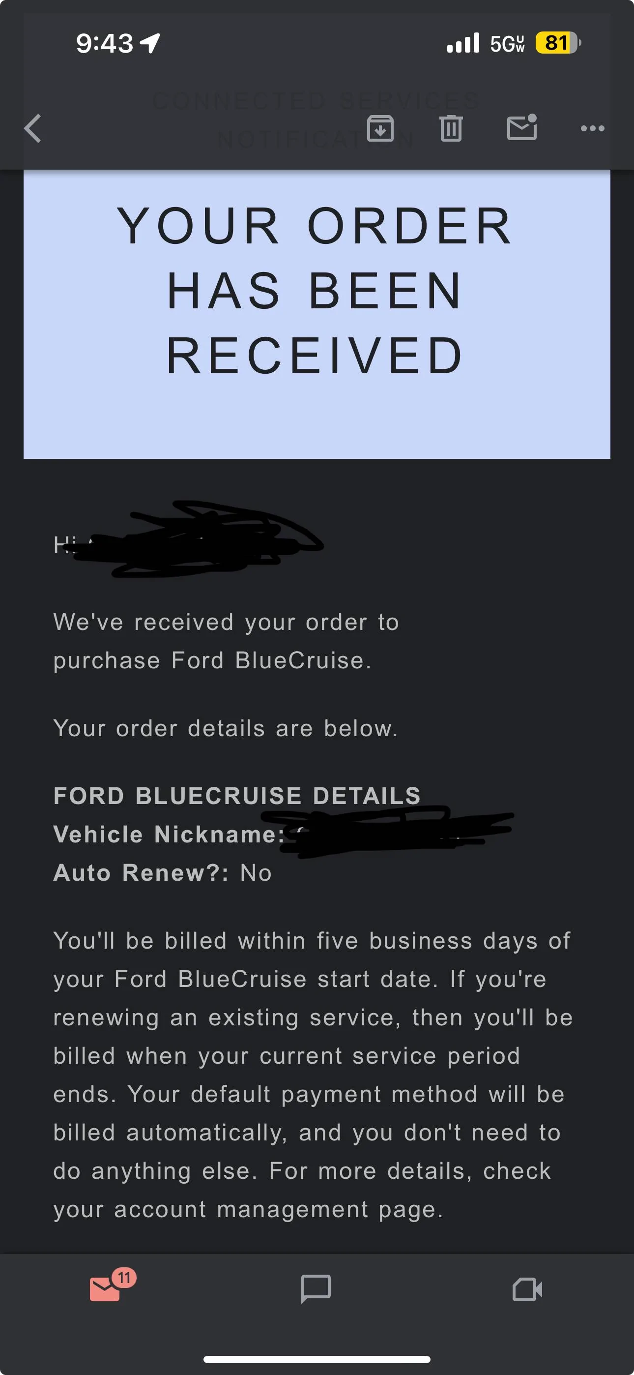 Ford Mustang Mach-E I Got Another FREE 12 Months of Bluecruise!! IMG_2891
