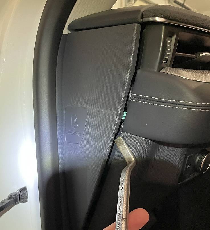 Ford Mustang Mach-E Adding a Physical Interior Liftgate Power Switch Remove side panel