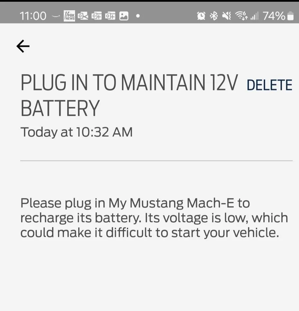 Ford Mustang Mach-E What could this mean: Electrical system drain Service required Screenshot_20240201_153650_Photos
