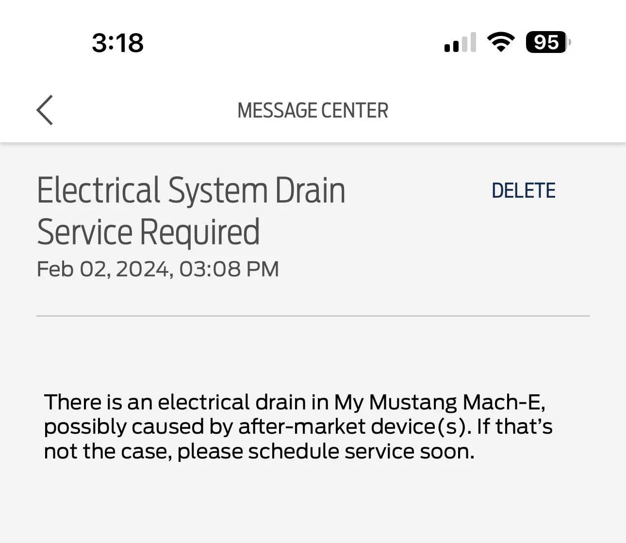 Ford Mustang Mach-E Electrical System Drain Service Required - ??? 9E10732B-739B-489F-9A9F-931755B2556E