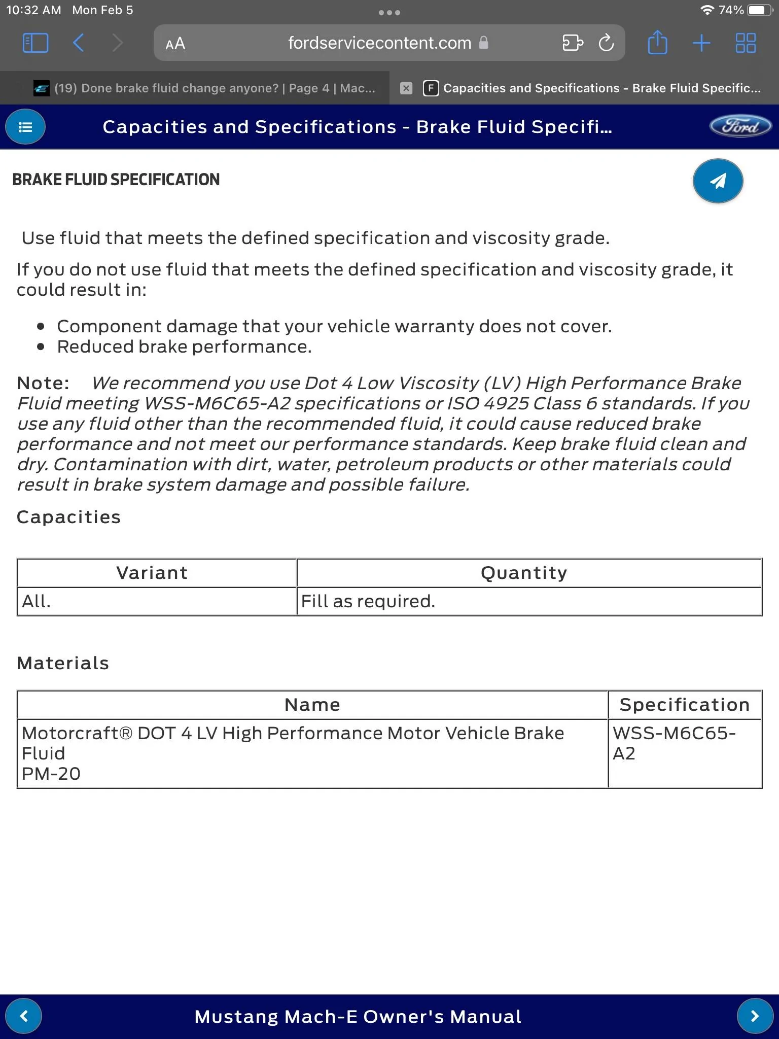 Ford Mustang Mach-E Done brake fluid change anyone? 529784E0-0A02-4480-A204-E2F64A42644D