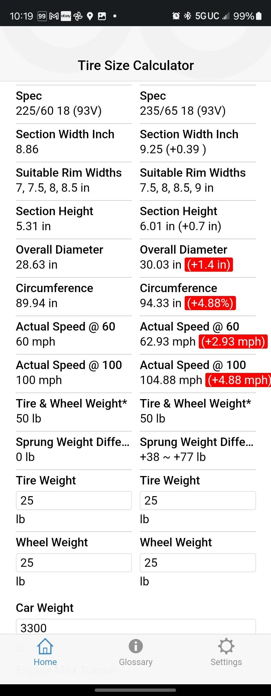 Ford Mustang Mach-E CrossClimate 2 (vs Pilot Sport All Seasons) - How much of a range hit? Screenshot_20240206_221937_TireCalc