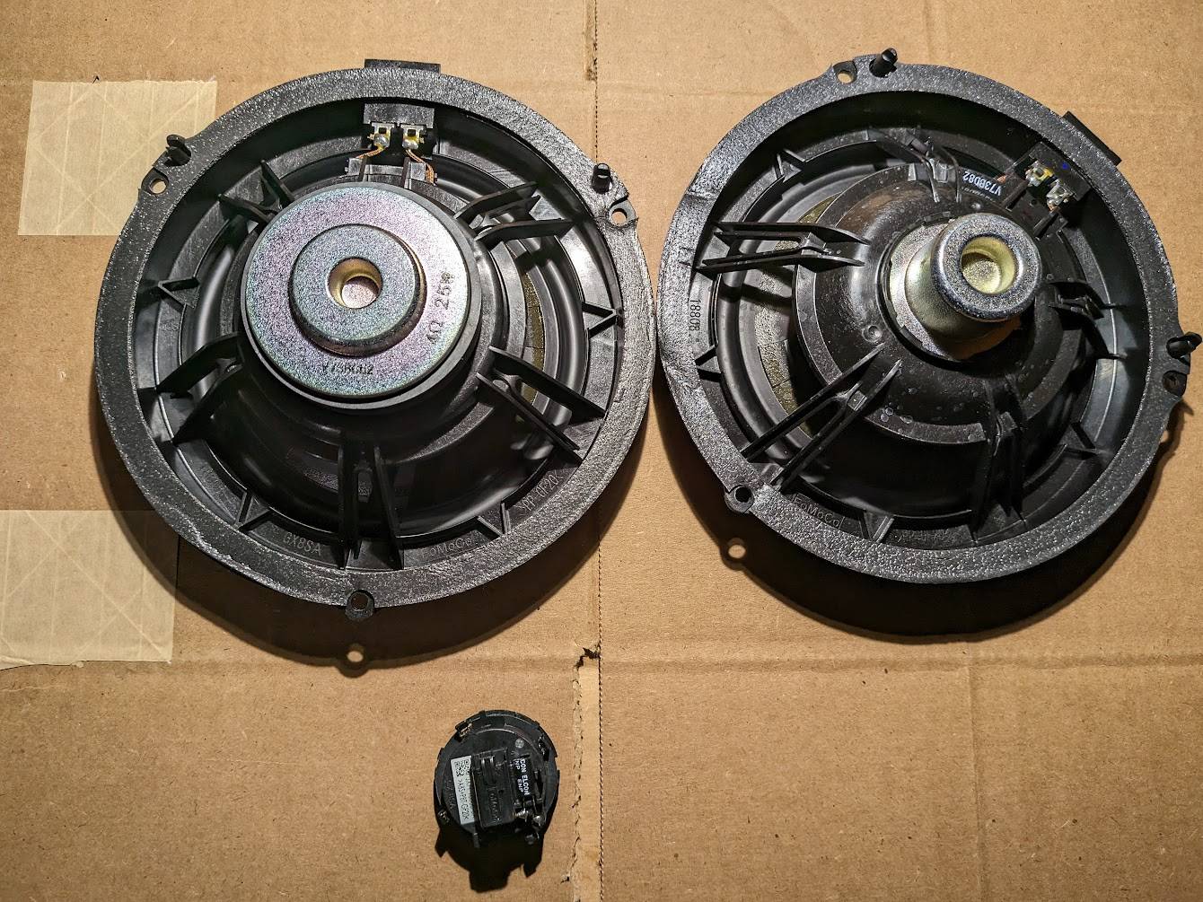 Ford Mustang Mach-E Speakers/Sub/Amps install and base/select model audio information OEM speakers back