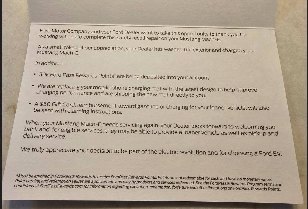 Ford Mustang Mach-E Recall 23S56 - HVBJB Replacement / Powertrain Software Update 1707312493997