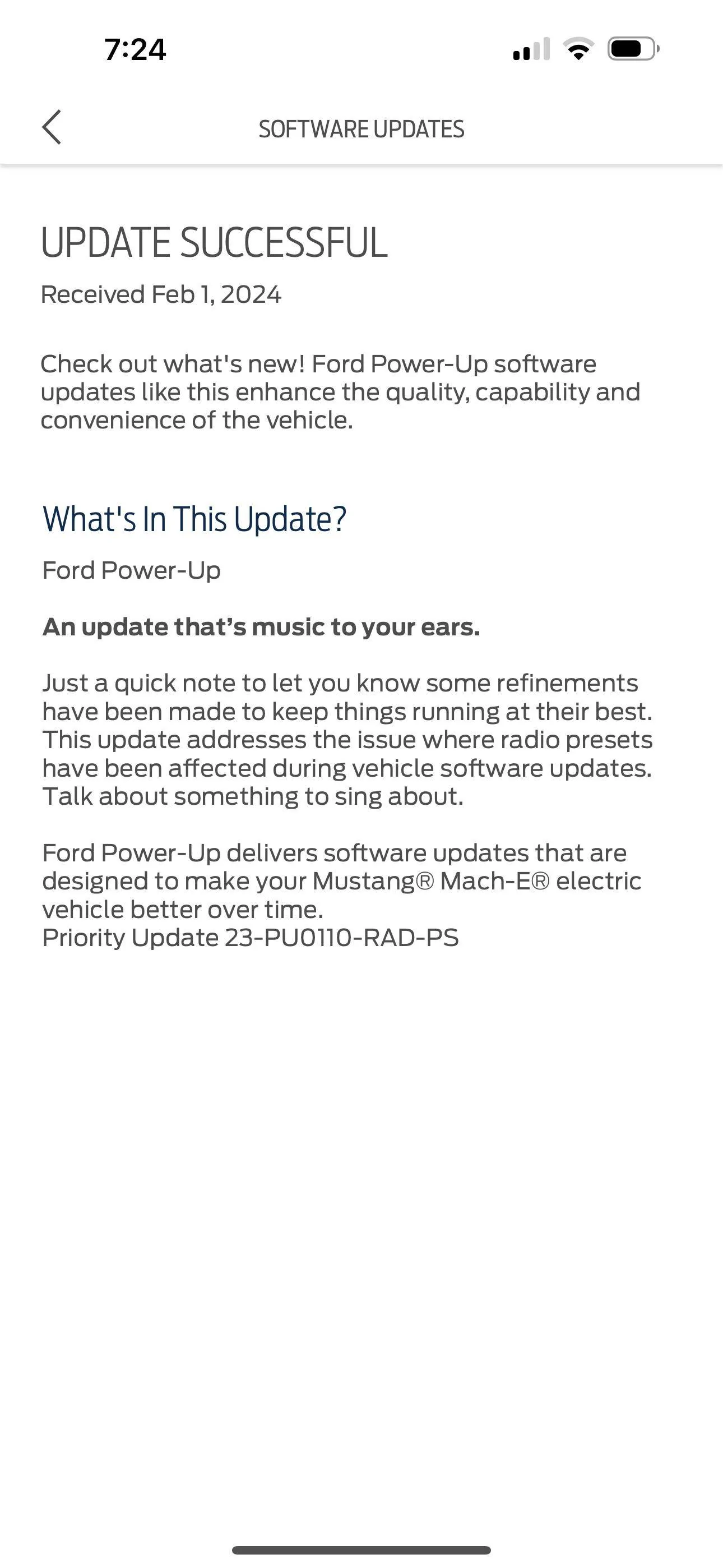 Ford Mustang Mach-E AM stations without AM radio following update IMG_0592
