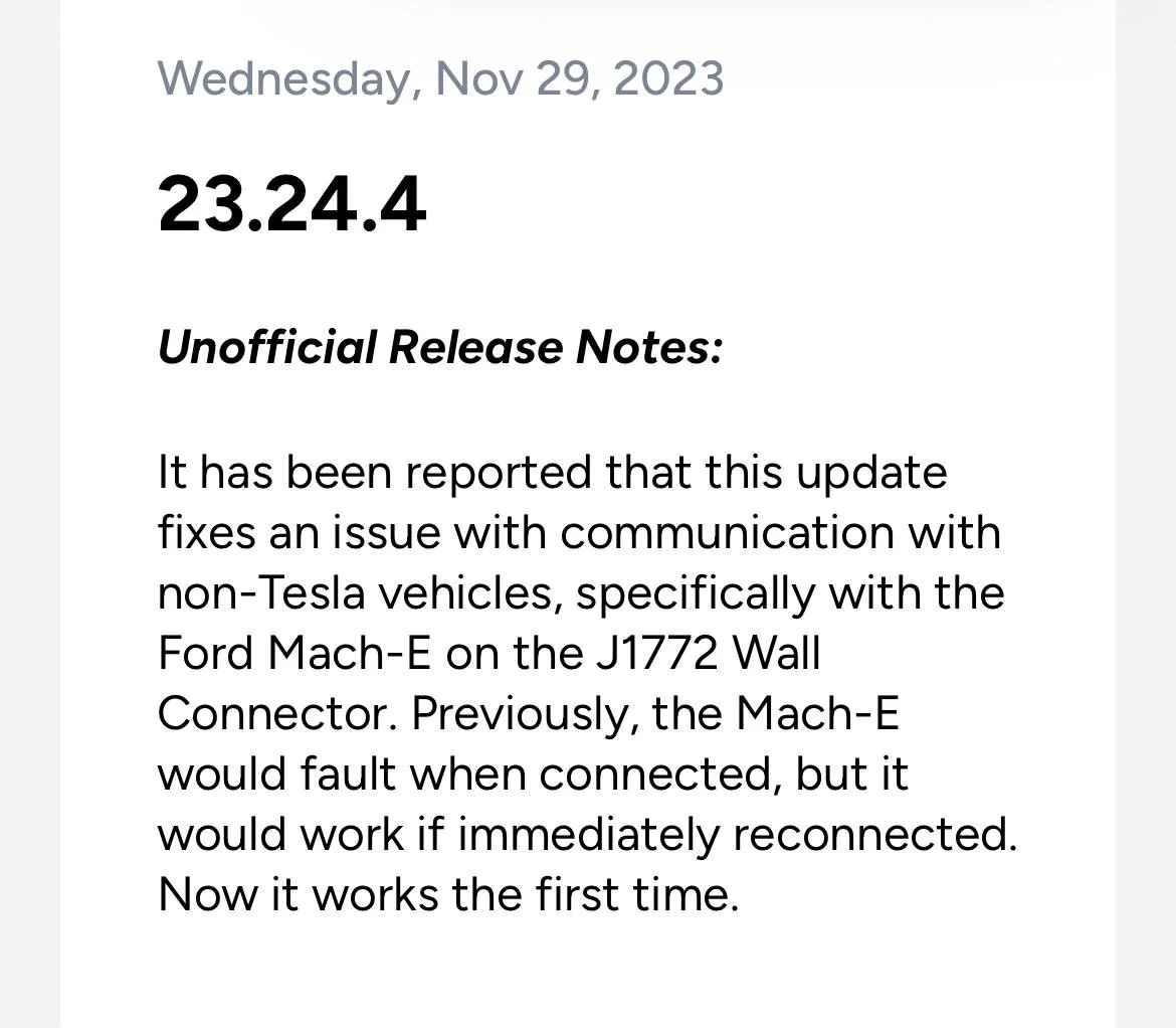 Ford Mustang Mach-E Tesla J1772 Wall Connector compatibility IMG_3375