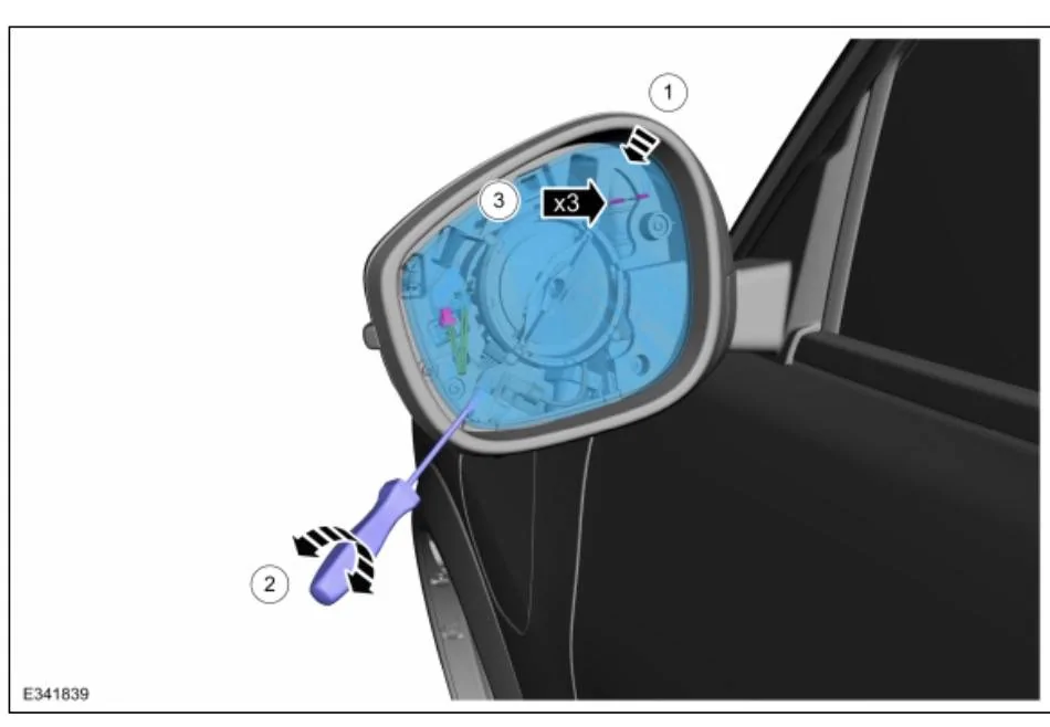 Ford Mustang Mach-E How Do I Remove Bottom Portion of Side Mirror? Screenshot 2024-02-11 at 6.35.50 AM
