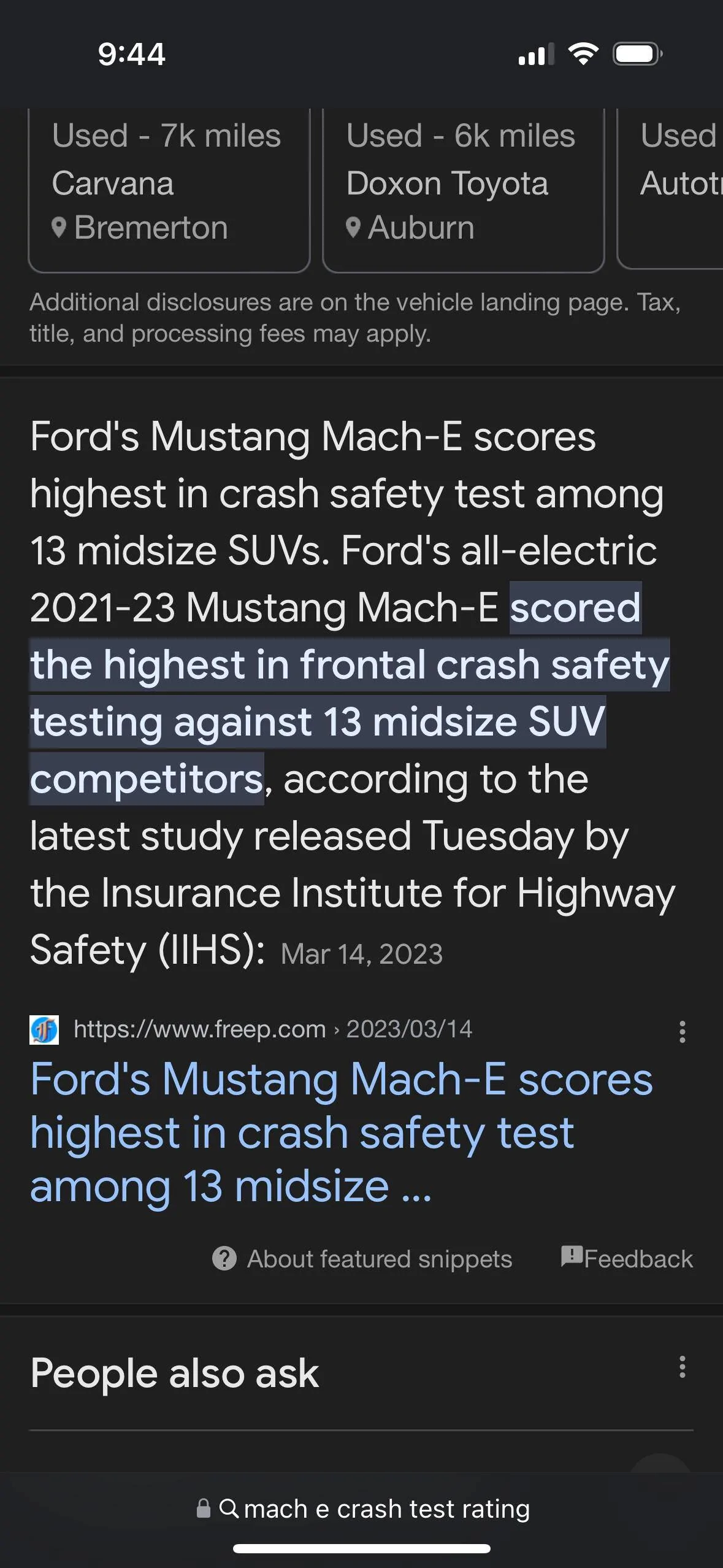 Ford Mustang Mach-E Crash Test Results? IMG_2523