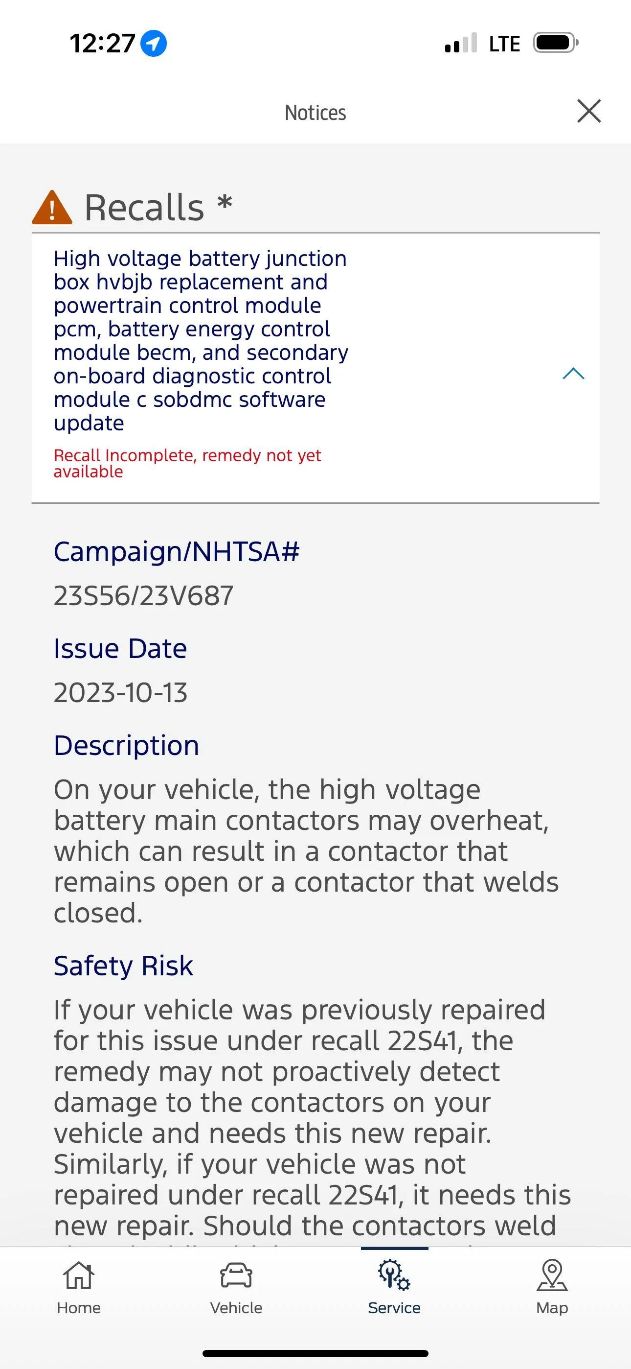Ford Mustang Mach-E Recall 23S56 - HVBJB Replacement / Powertrain Software Update IMG_6209