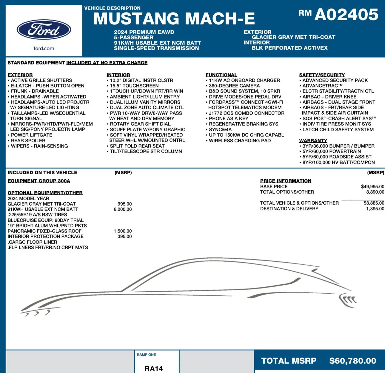 Ford Mustang Mach-E Finally located some 2024 Window Stickers IMG_0693