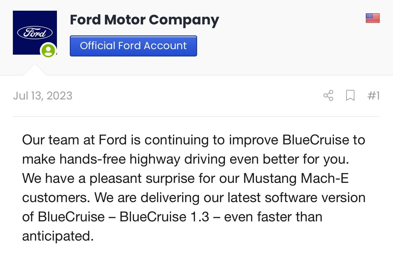 Ford Mustang Mach-E BlueCruise 1.4 Being Rolled Out Via New Process IMG_2945