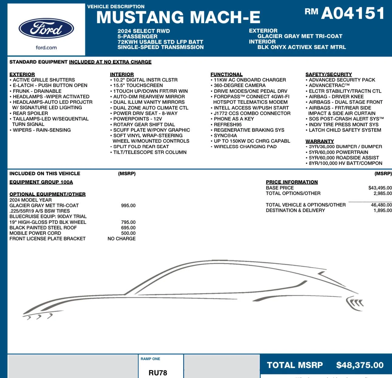 Ford Mustang Mach-E Finally located some 2024 Window Stickers IMG_0738