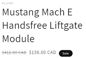 Ford Mustang Mach-E Foot to open hatch? 1708554855822