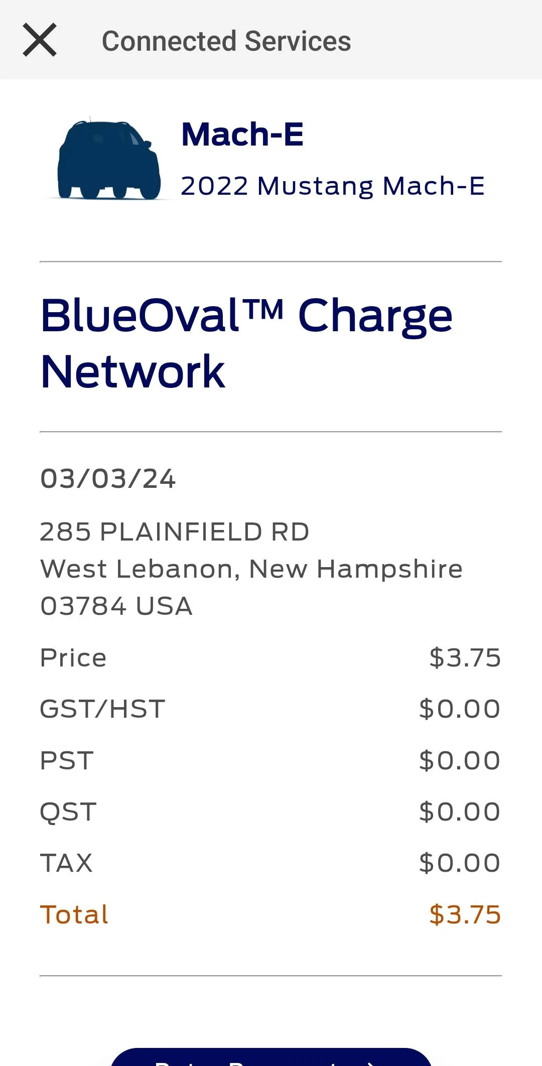 Ford Mustang Mach-E Plug and Charge - how do I tell how much I paid per kWh? 1000016667