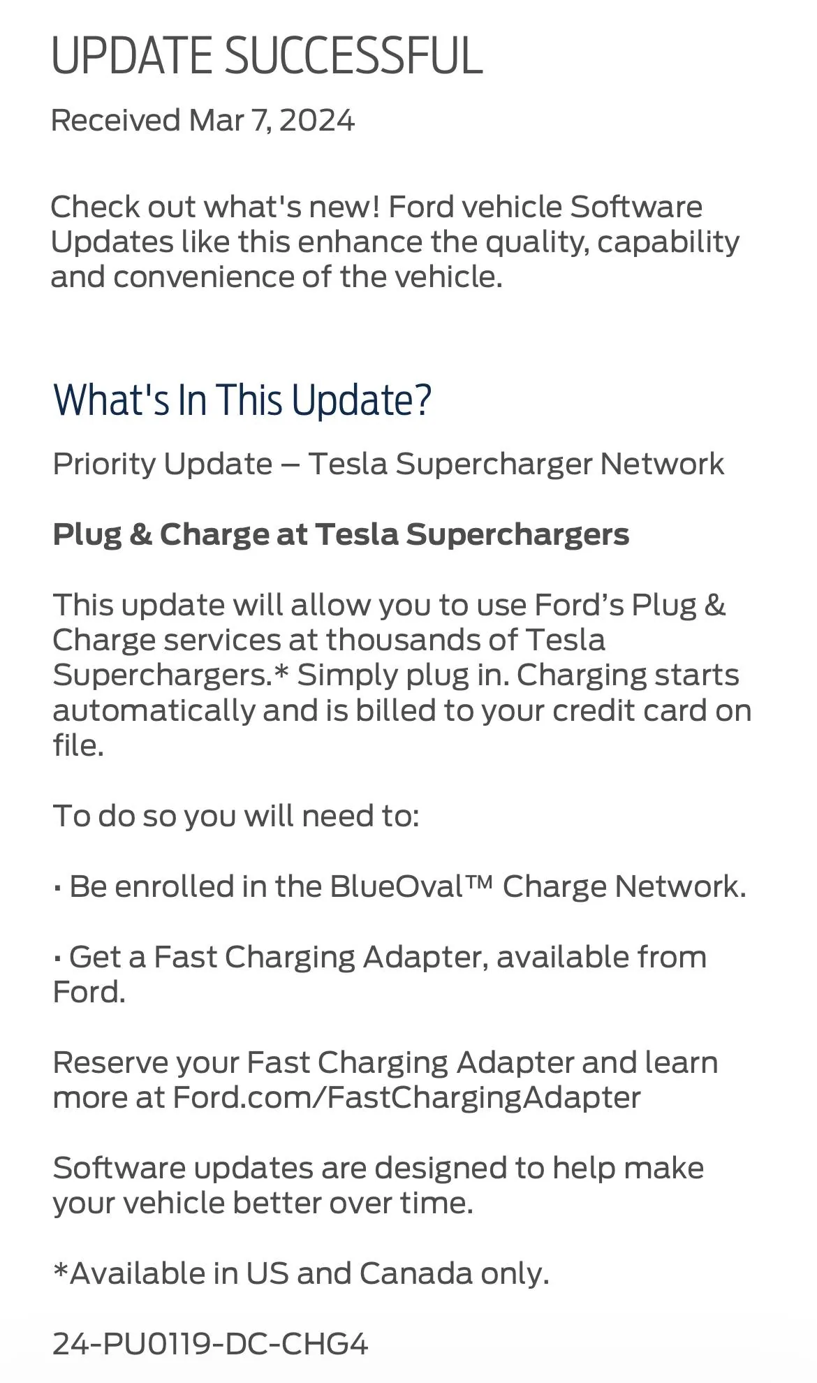 Ford Mustang Mach-E Ford: When to expect your Tesla P&C OTA [Munro Live: Using the Ford Fast Charging Adapter] IMG_8045