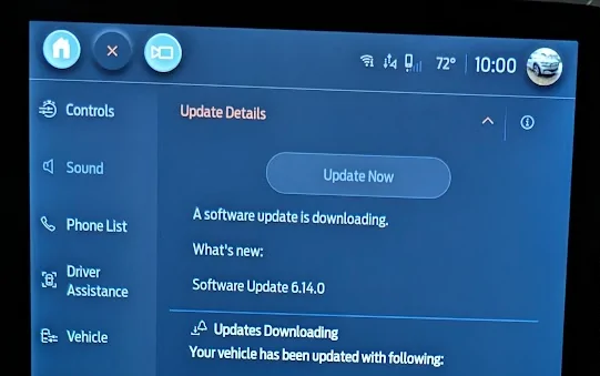 Ford Mustang Mach-E 6.14.0 Software Update just installed 1710302009620-ac