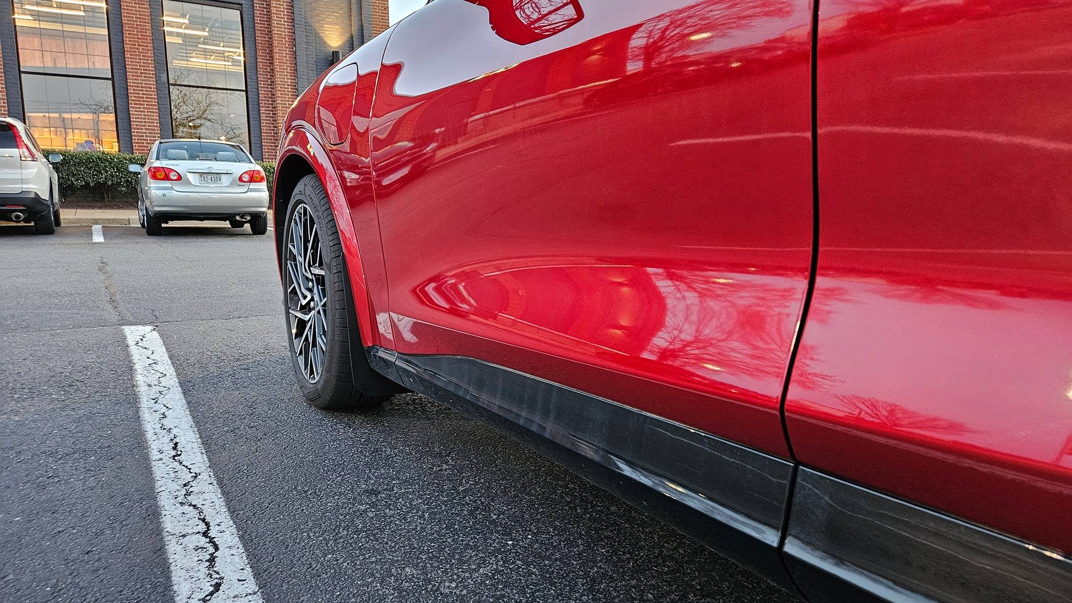 Ford Mustang Mach-E Installed some mud flaps today - they were desperately needed 20240319_192612