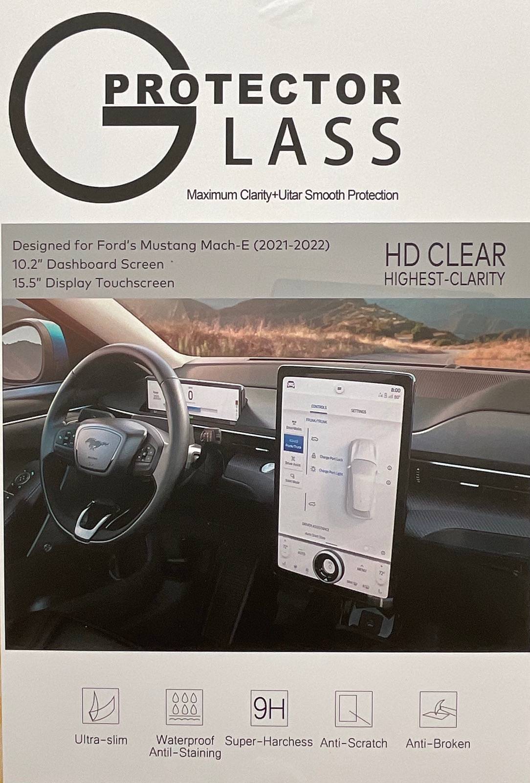 Ford Mustang Mach-E Tempered Glass screen protector IMG_7713
