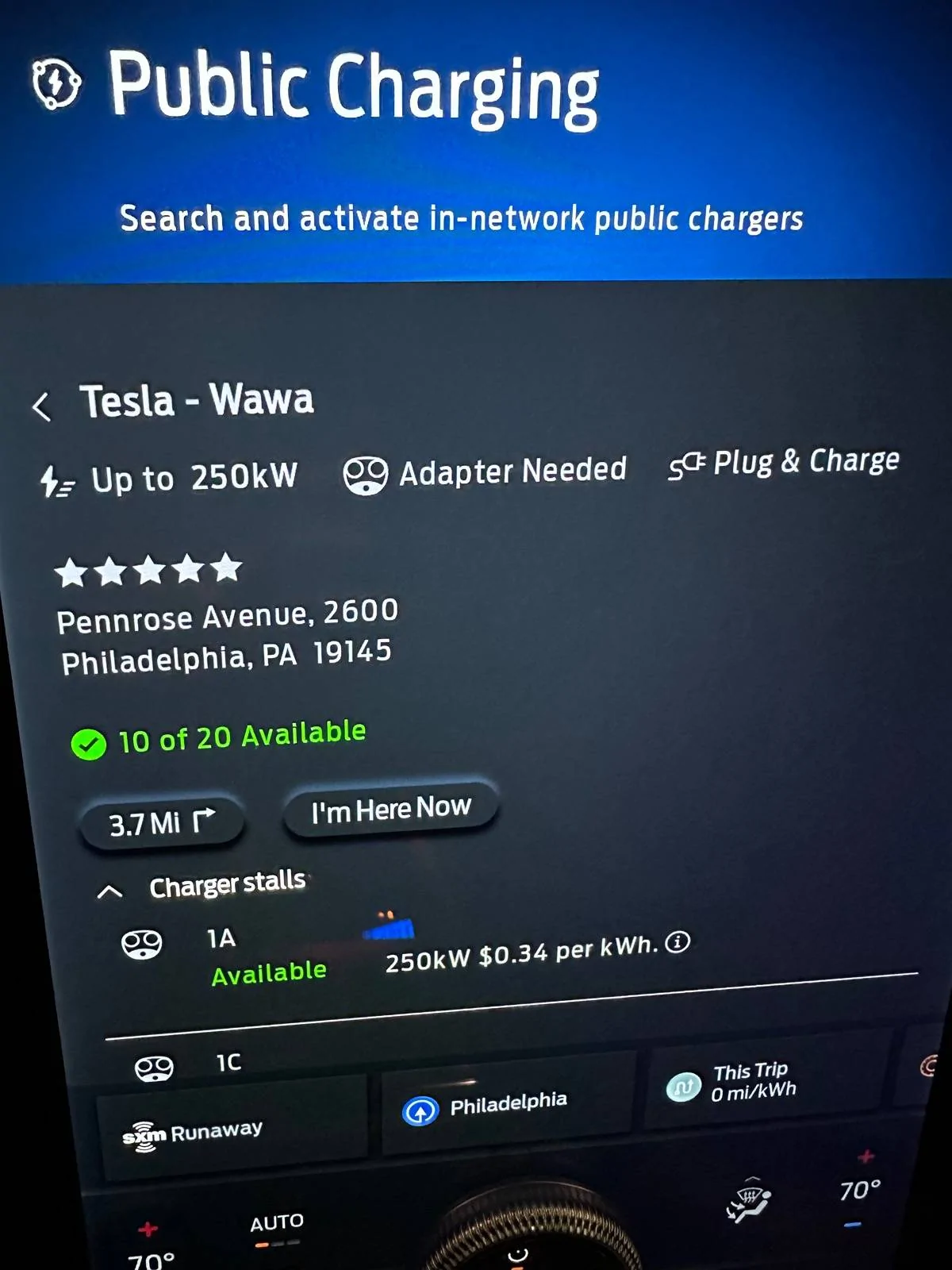 Ford Mustang Mach-E Tesla Supercharger software update IMG_4997