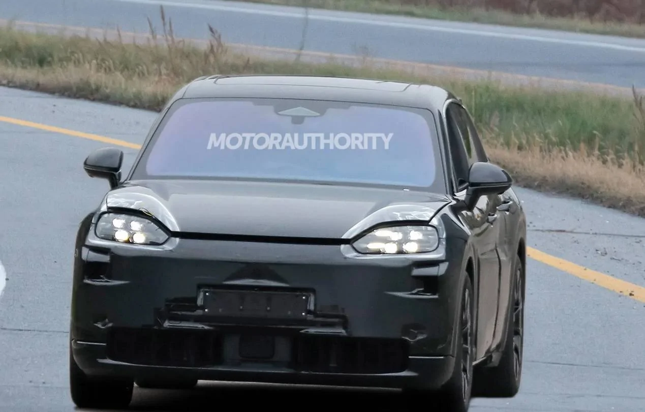 Ford Mustang Mach-E Mach-E vs. 2026 Porsche Cayenne EV CayenneEV front