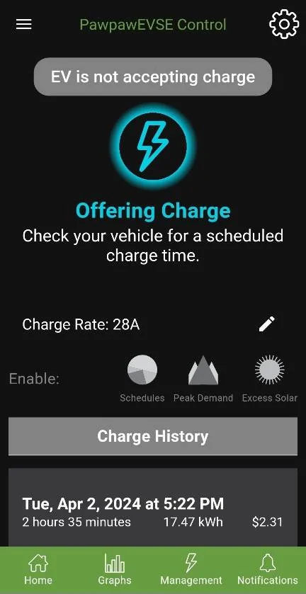 Ford Mustang Mach-E Emporia charger completes but ends session with fault 1000022663