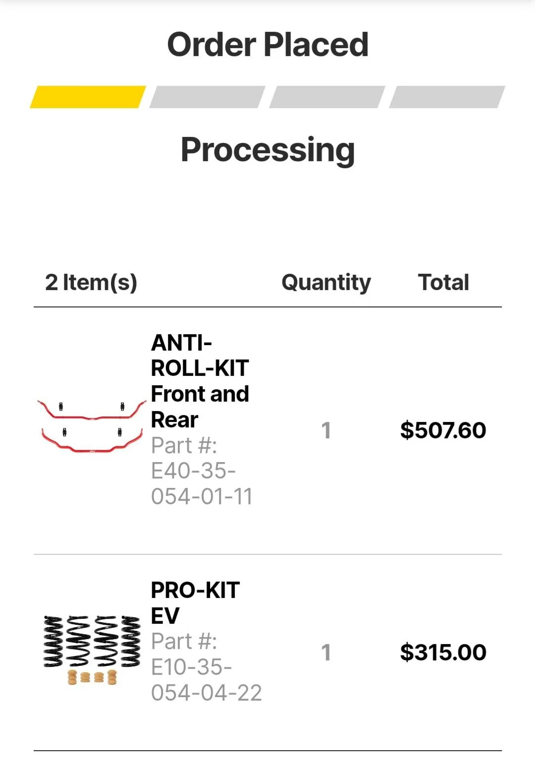 Ford Mustang Mach-E Eibach GT Pro-Kit Lowering Springs on a GTPE 1000021736