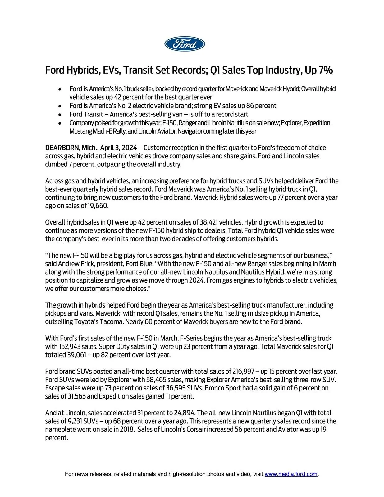 Ford Mustang Mach-E Mach-E March 2024 & Q1 Results: 77% Increase YTD / 438% Increase YoY for March page 1
