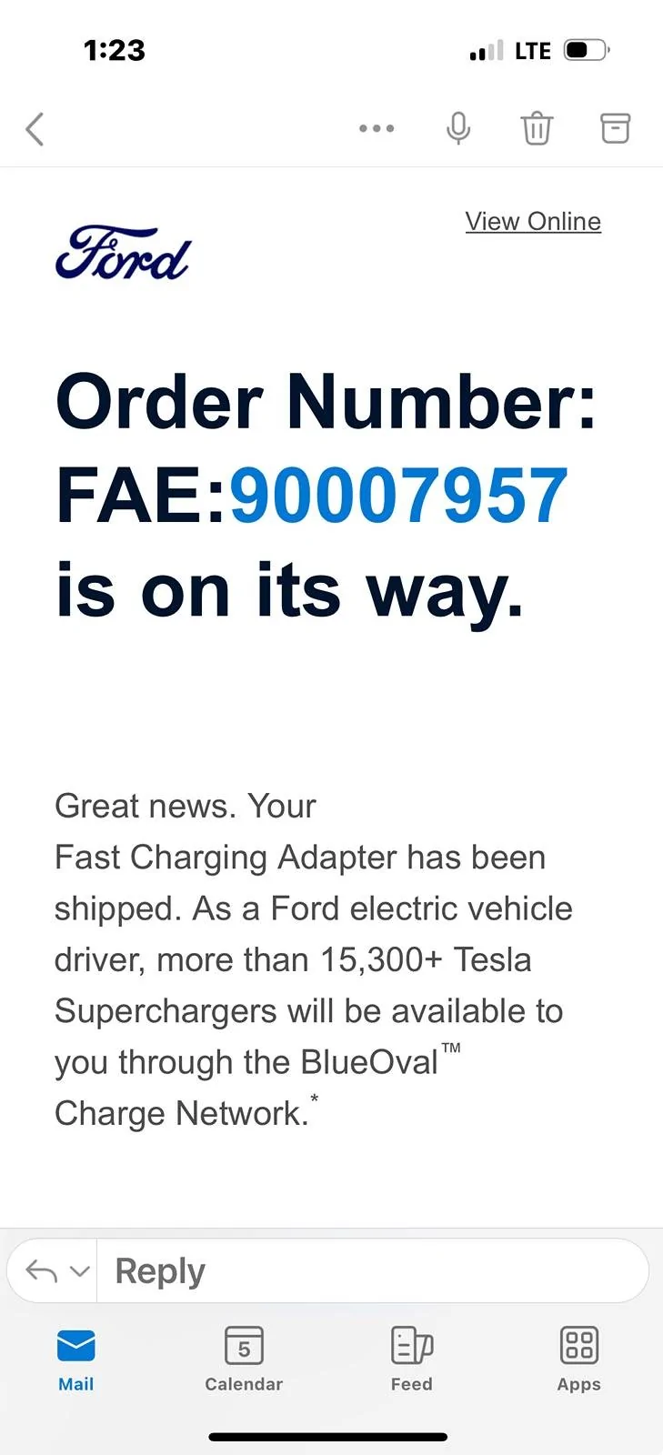Ford Mustang Mach-E Ford NACS Adapter has shipped [and NOW ARRIVING]! IMG_6472