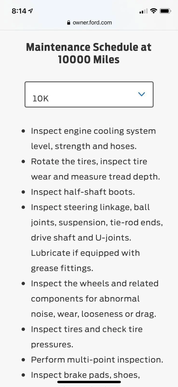 Ford Mustang Mach-E Maintenance Plan F3040922-B1A3-4367-877F-17C2B3C084D8