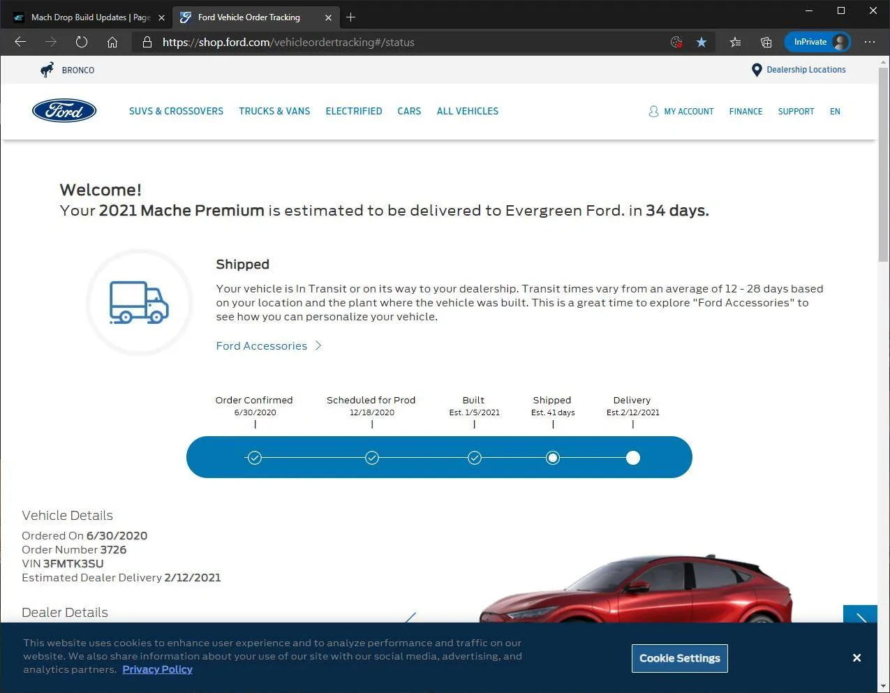 Ford Mustang Mach-E Mach Drop Build Updates 1610221574913