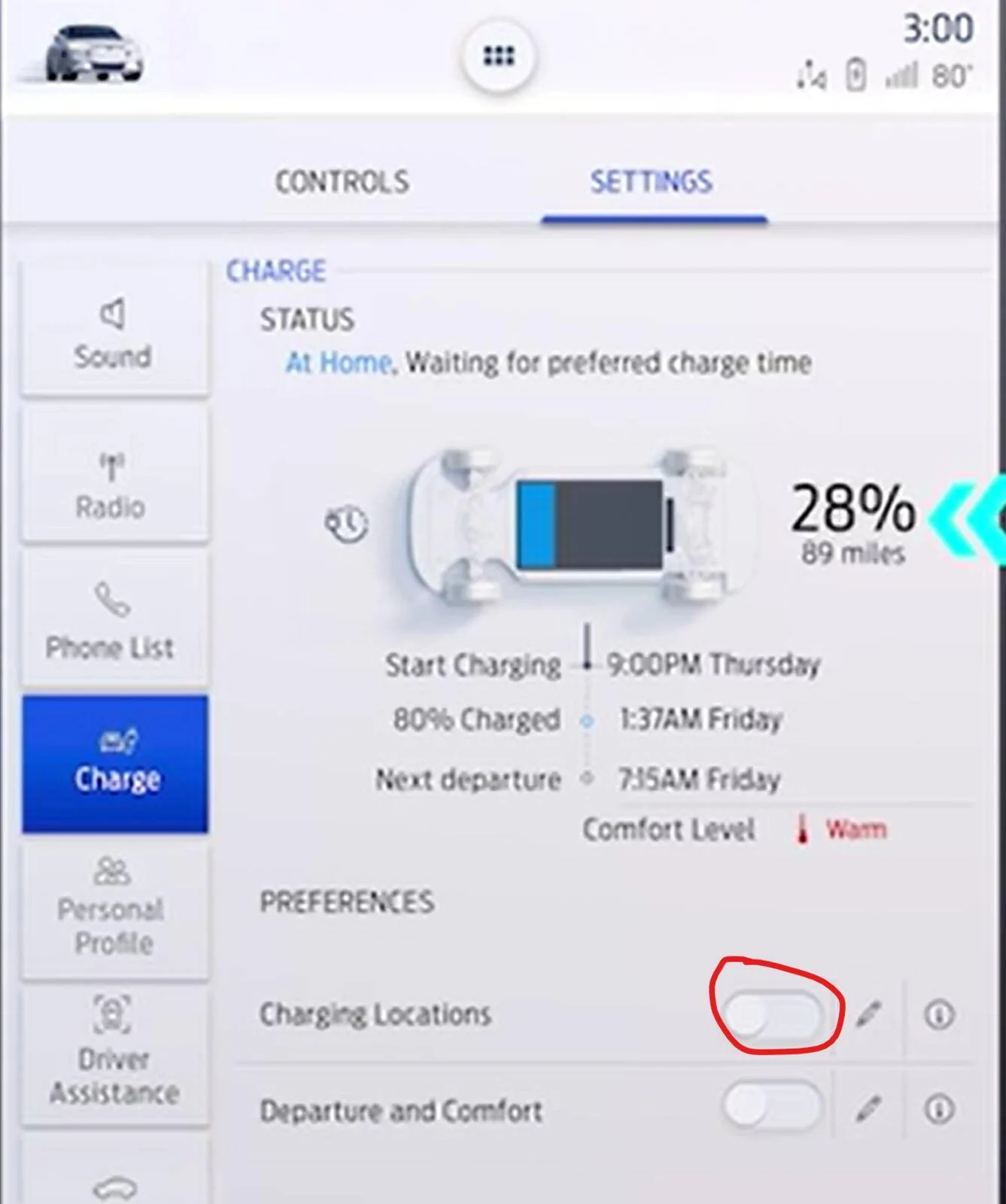 Ford Mustang Mach-E Quickly change Charge-To percentage 1610470006672