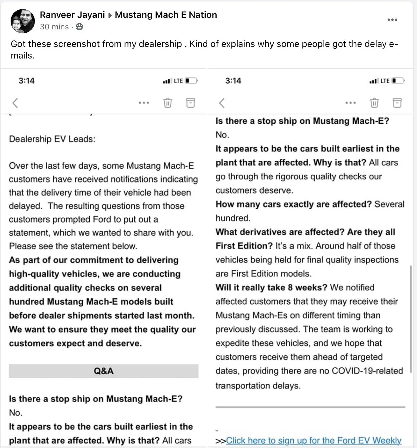 Ford Mustang Mach-E Ford sends mass Mach-E delivery delay emails [Updated with Ford's response] fordsto