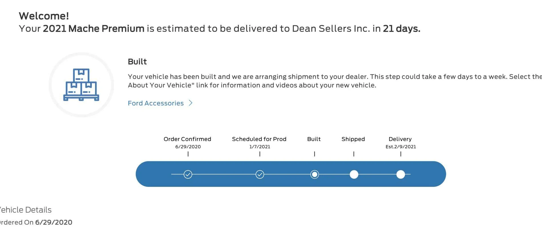 Ford Mustang Mach-E Delayed delivery date now moved up (sooner) Screen Shot 2021-01-19 at 8.41.56 AM