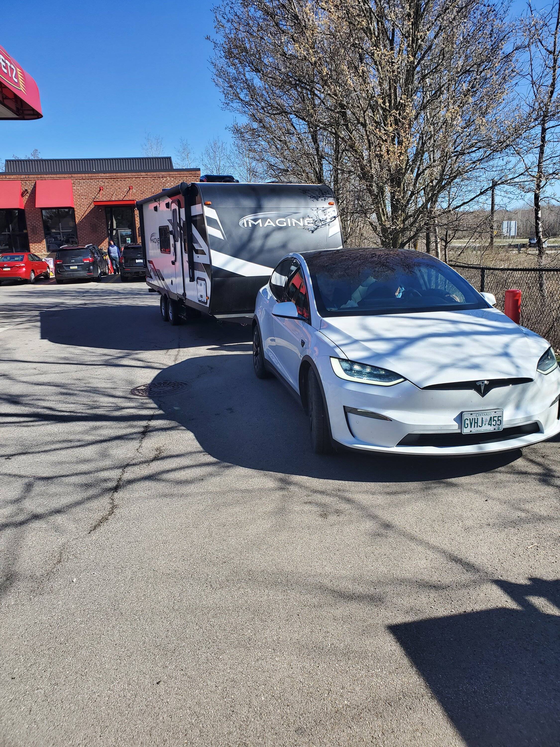 Ford Mustang Mach-E Tesla Model 3 towing!   Mach E? 20240407_103205