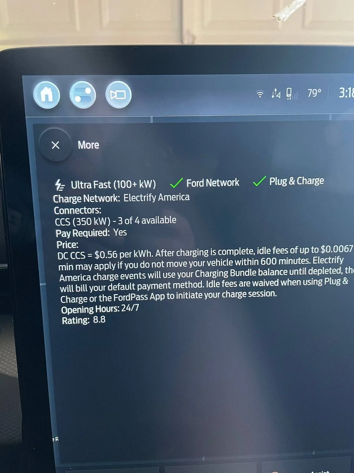 Ford Mustang Mach-E Charger Status in Maps EAstatus