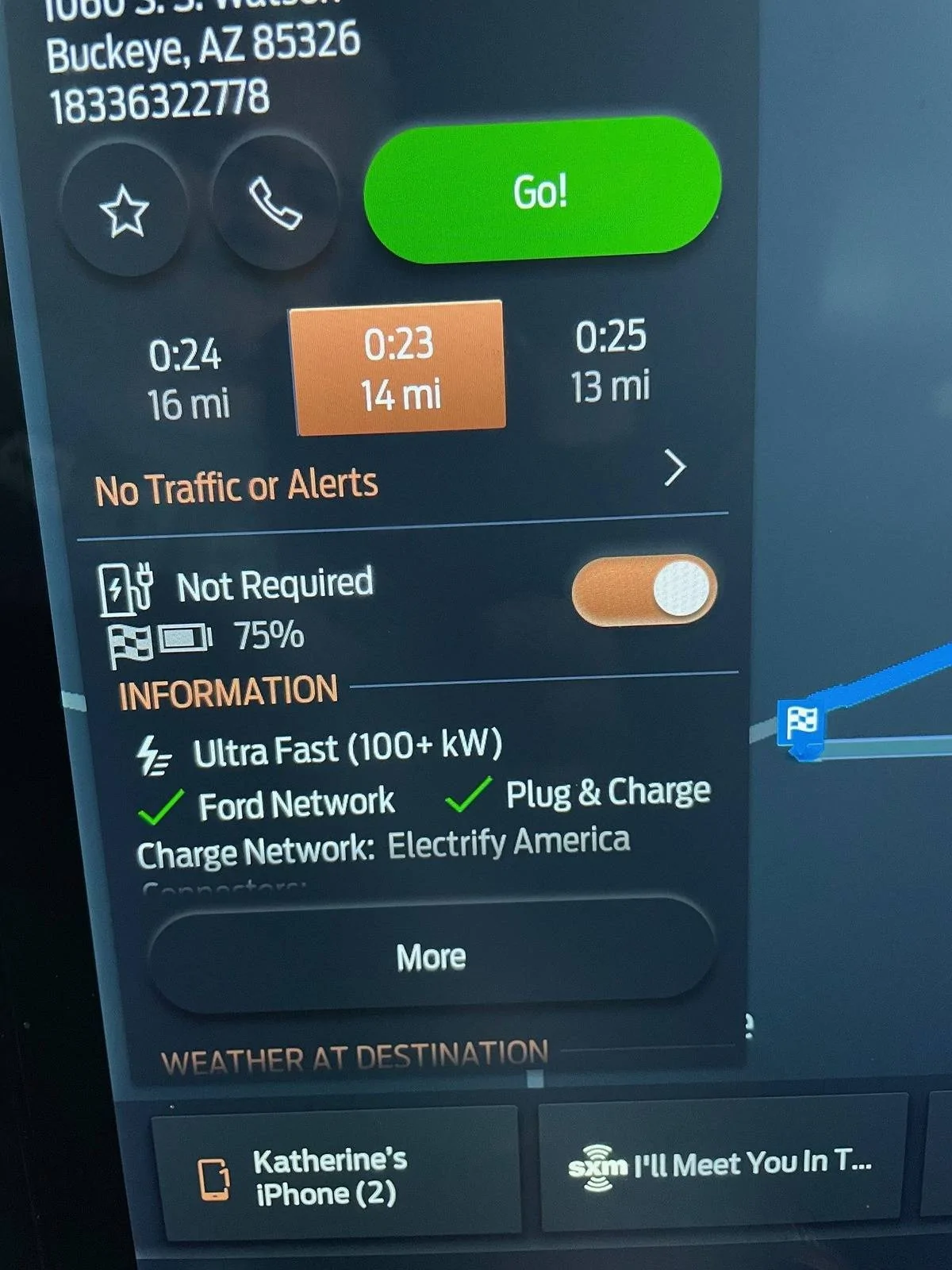 Ford Mustang Mach-E Charger Status in Maps navEA