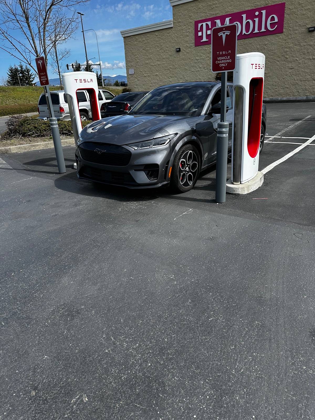 Ford Mustang Mach-E Charging at Superchargers in Burlington IMG_3985