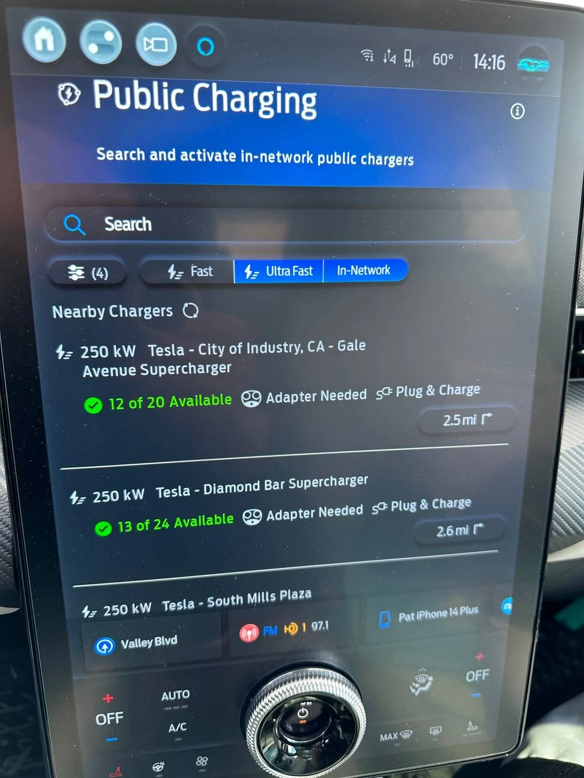 Ford Mustang Mach-E Apple Maps not showing Tesla IMG_0474
