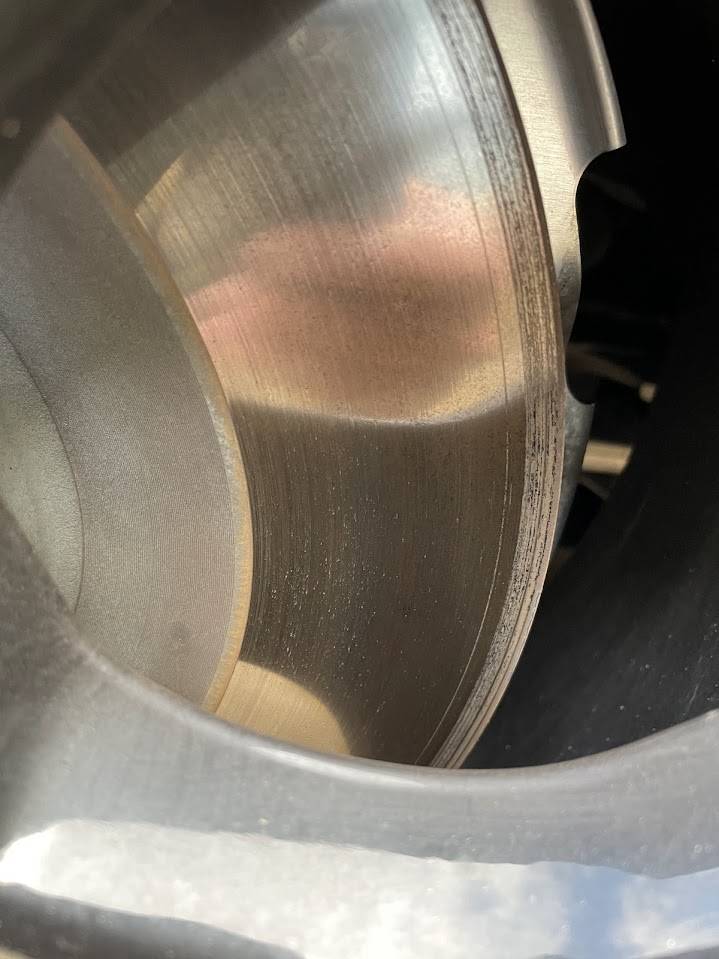 Ford Mustang Mach-E Scoring mark on front rotor? Normal? IMG_0505