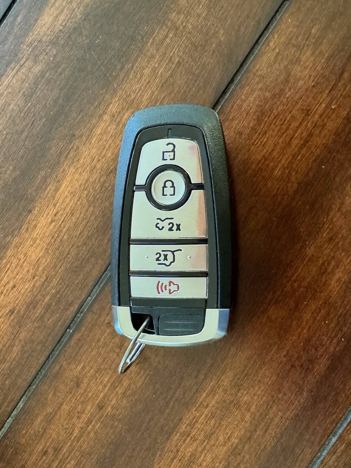 Ford Mustang Mach-E Key fob w/ frunk button (Mustang logo and vehicle buttons) FOB_FRONT