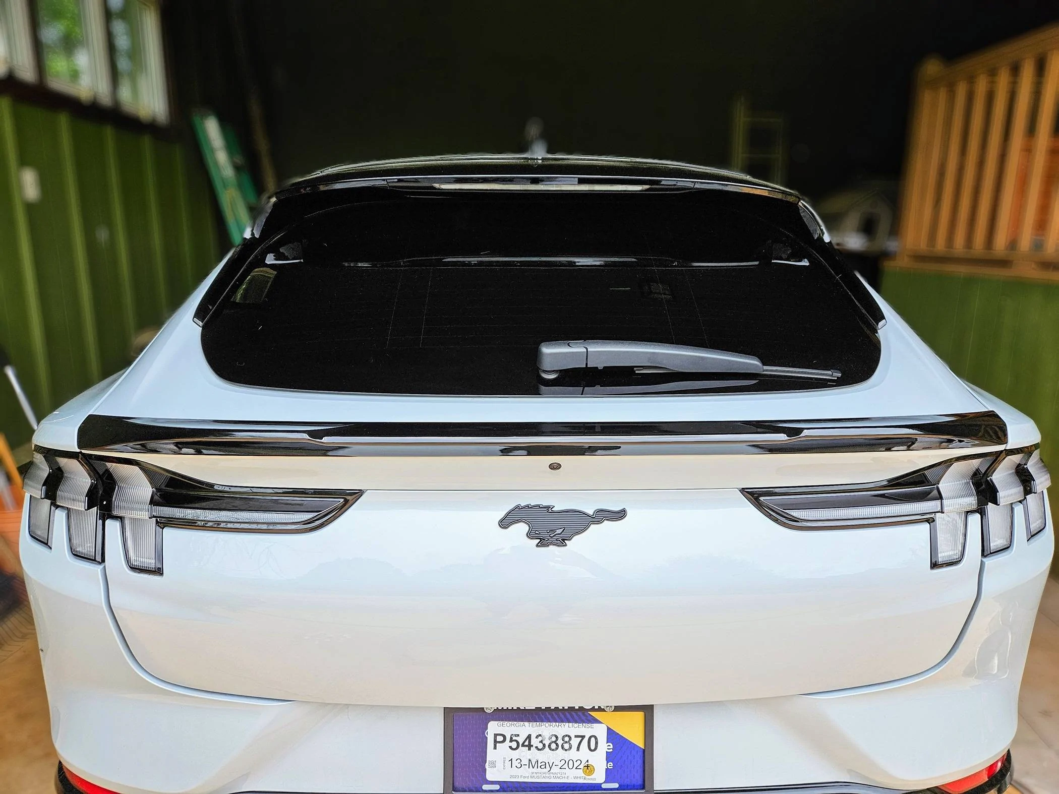 Ford Mustang Mach-E Solved: Speedform rear spoiler with three strips of adhesive tape - Pics added 20240427_130629~2