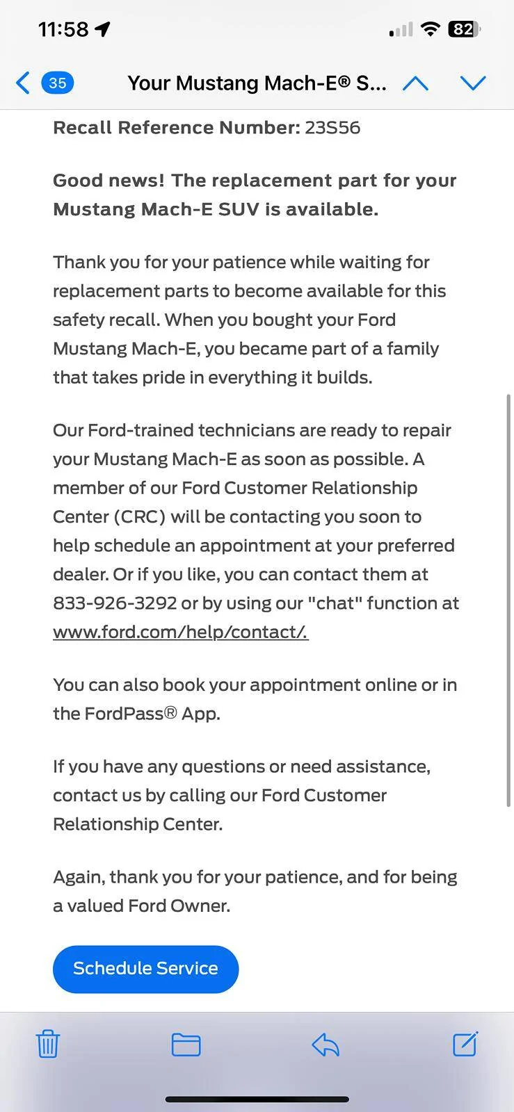 Ford Mustang Mach-E Several Mach-E Service Actions [Resumed] - Powertrain Software Issue IMG_6572